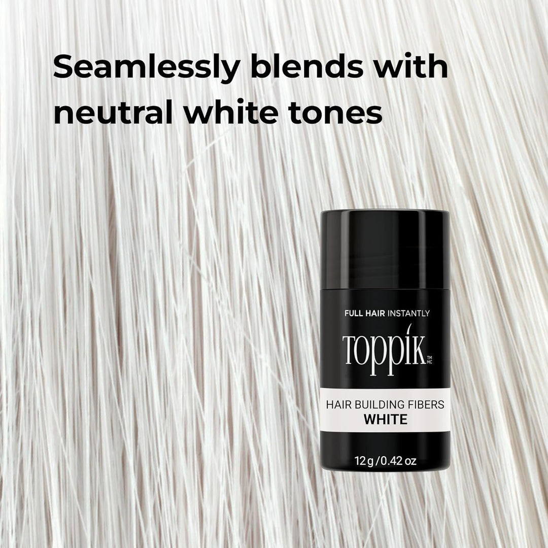 TOPPIK Hair Building Fibers white, 55 g Unparf miert 55 g (1er Pack), Unparf miert 55 g (1er Pack)