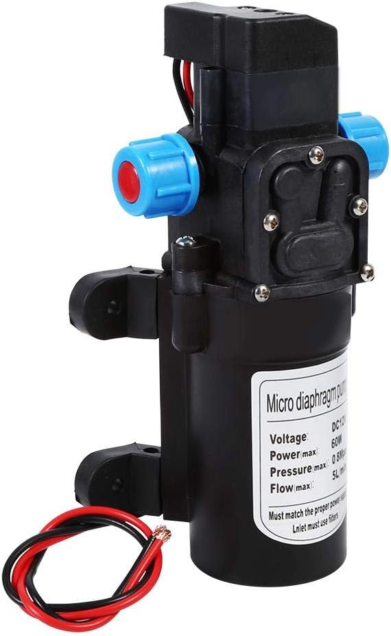 12 V Hochdruck-Wasserpumpe 5 l/min selbstansaugende Wasserpumpe für Gartensprinkler, Fenster und Tür