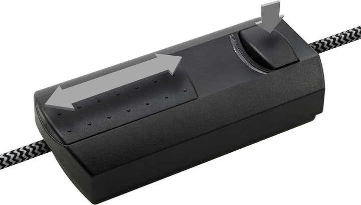 EHMANN 2620x0700 Schnurdimmer T26.07 schwarz, Phasenanschnitt, 230V, 50Hz, Leistung: LED 3-35 W, 7-1