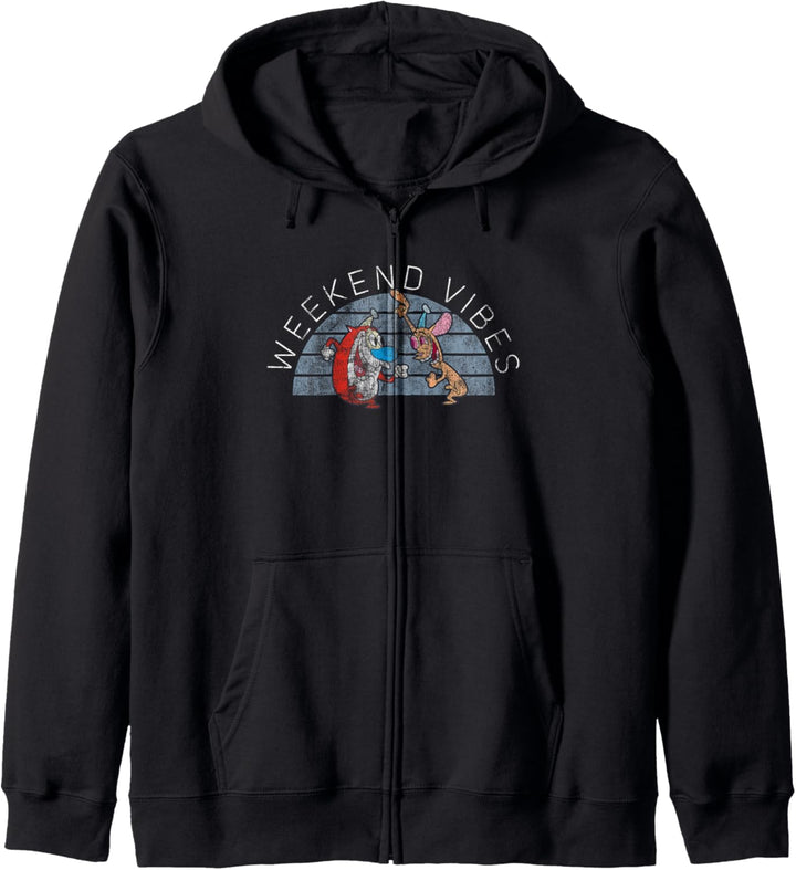 Ren and Stimpy Weekend Vibes Dancing Kapuzenjacke