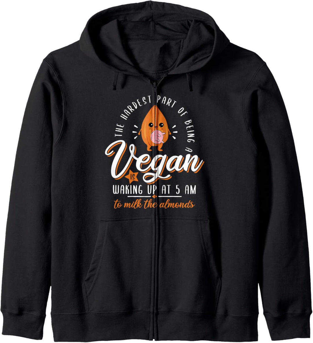 Lustige Veganer & Vegetarier Geschenk Mandel Milch Humor Kapuzenjacke