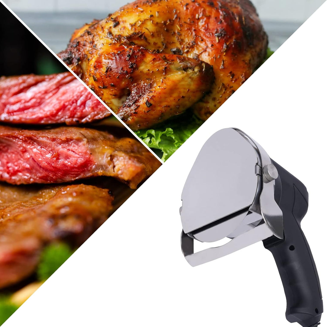 80W Elektrisches Schawarma-Messer, Leistungsstarke Dönerschneider Edelstahl Dönermesser Kebab Schnei