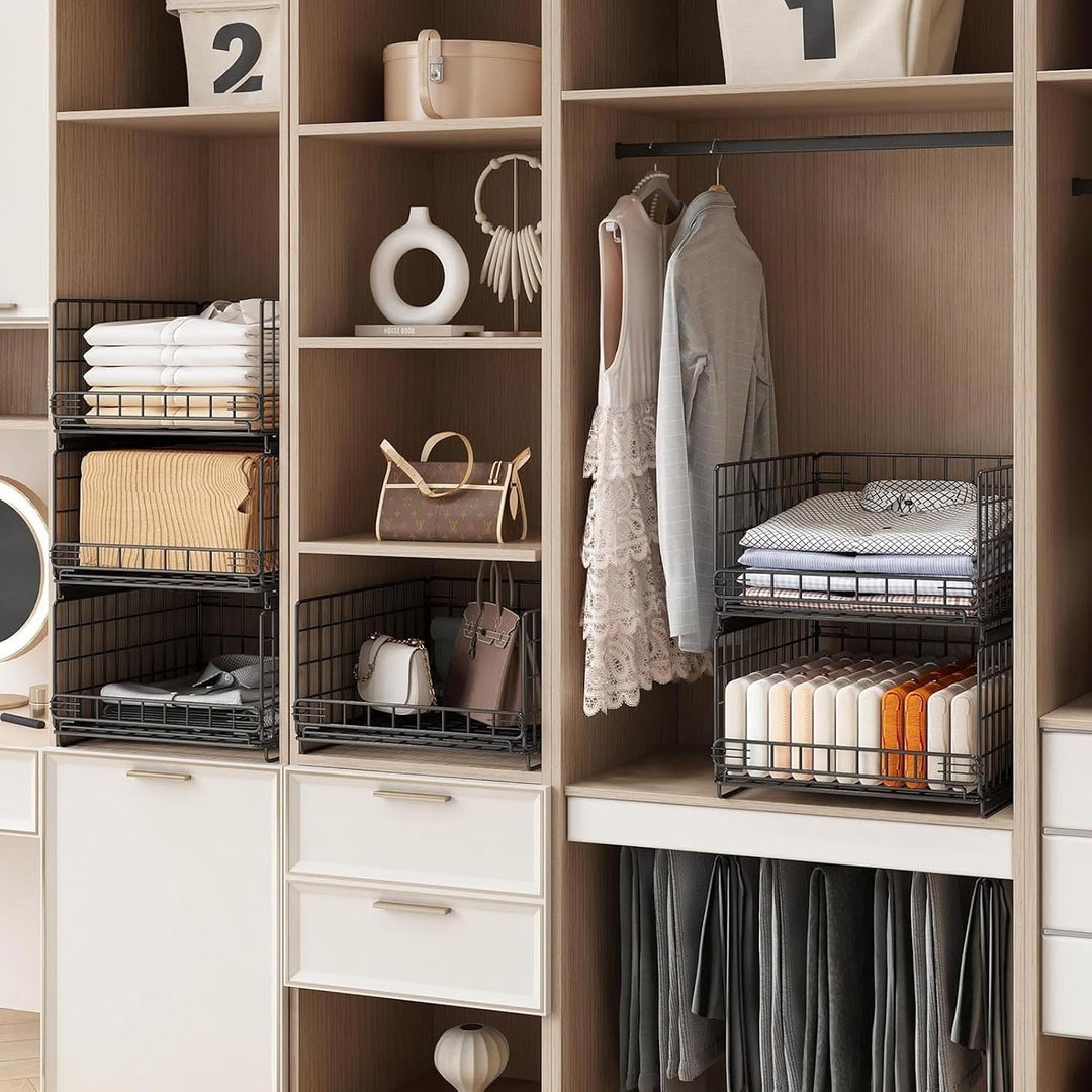 Kleiderschrank Organizer 3er Set - Schrank Organizer Stapelbar Faltbar
