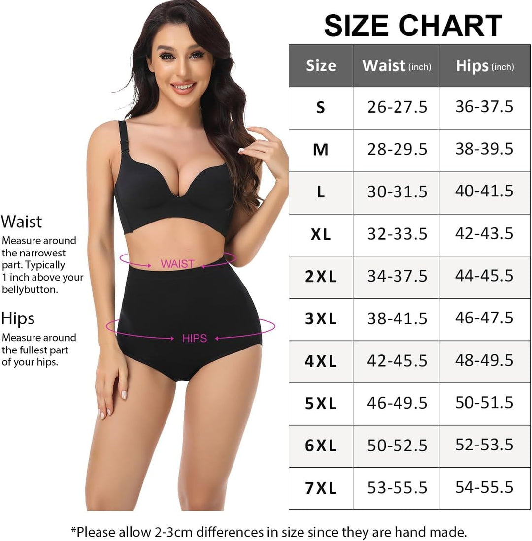 wirarpa Unterhosen Damen Baumwolle Unterwäsche Super Hohe Taille Frauen Slips 4er Pack S Mehrfarbig0