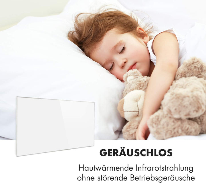 Klarstein Wonderwall Infrarotheizung, 600 W Elektrische Heizung für Räume & Badezimmer, Bild-Infraro