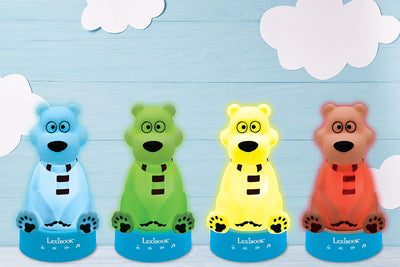 Lexibook - Beleuchteter Teddybär Geschichtenerzähler, Nachtlicht, für Jungen und Mädchen, 30 Geschic
