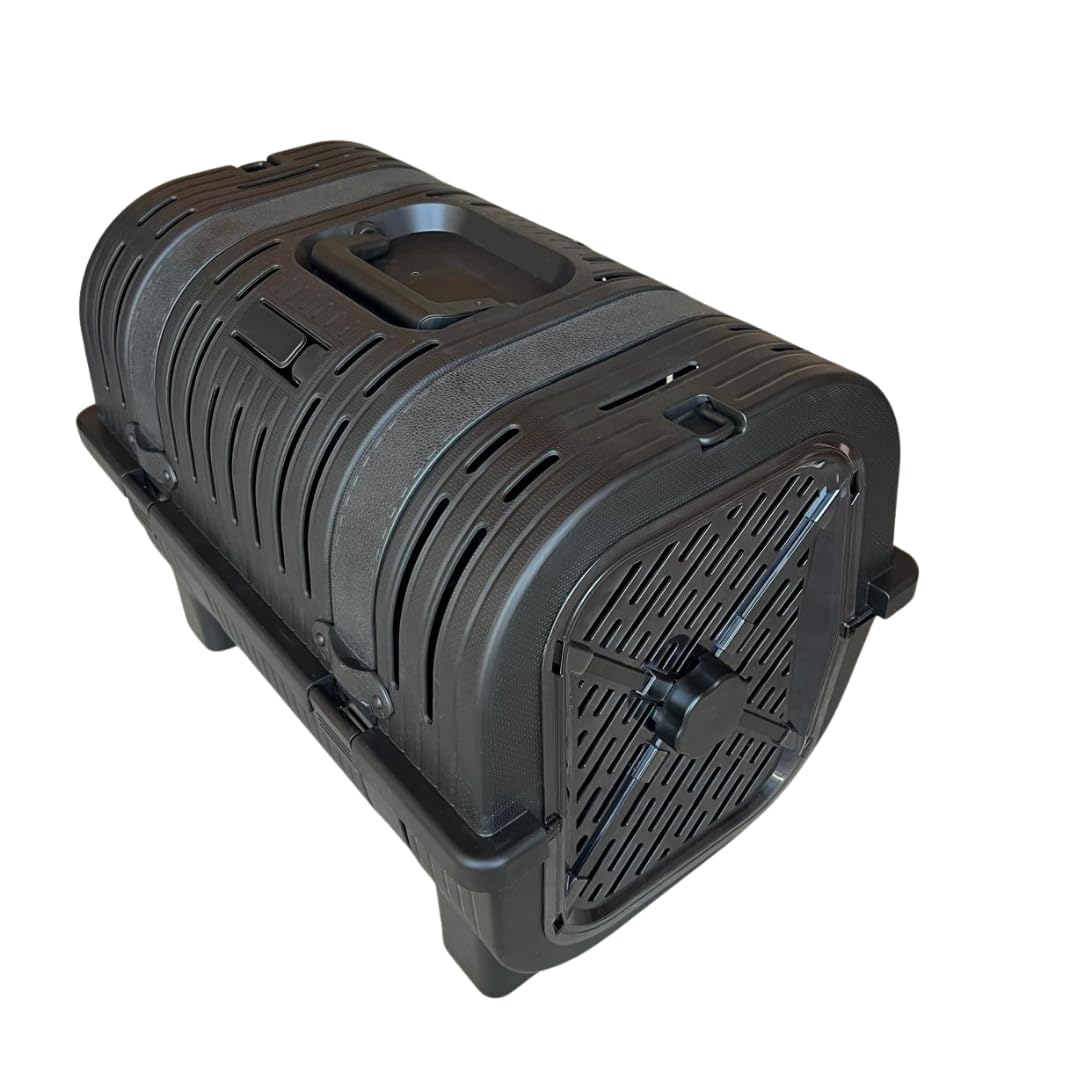 Mamapetz Lull Carrier Premium Haustier Transportbox Hund & Katze Sicher & Stilvoll (Schwarz), Schwar