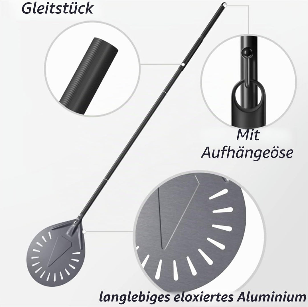 30cm &amp; 23cm Pizzaschaufel, 30cm Pizzaschaufel aus hart eloxiertem Aluminium mit Griff Guter Griff Ei