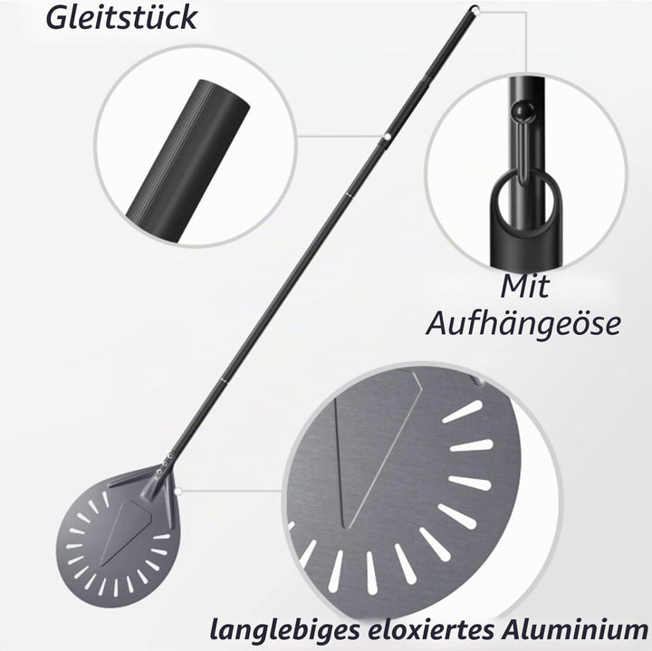 30cm &amp; 23cm Pizzaschaufel, 30cm Pizzaschaufel aus hart eloxiertem Aluminium mit Griff Guter Griff Ei
