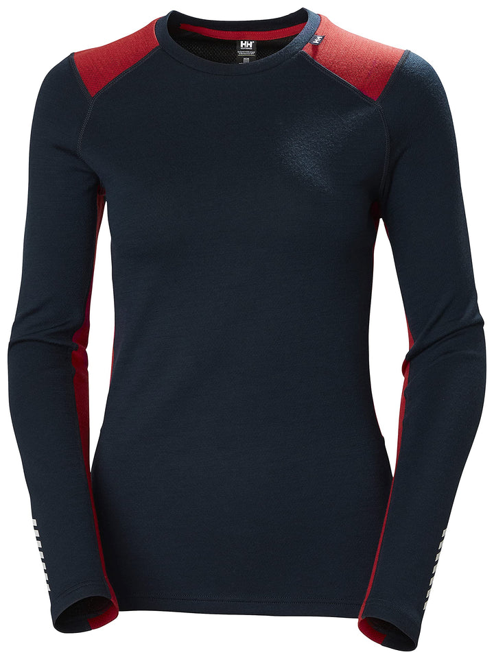 Helly Hansen Damen Lifa Merino Midweight Crew Funktionsshirt Blau XS, Blau XS