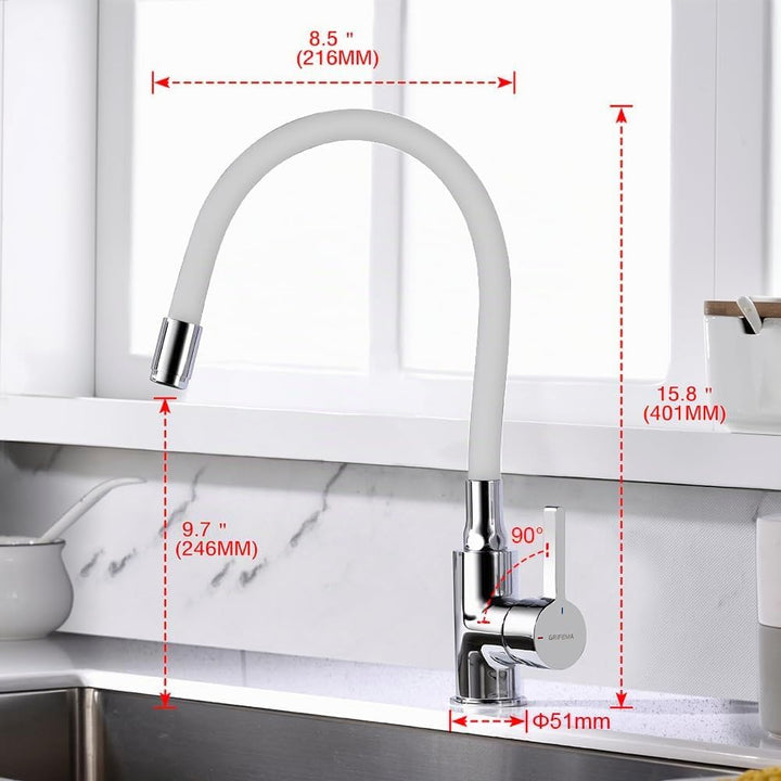 GRIFEMA GRIFERÍA DE COCINA-G4002-3 | Küchenarmatur - Wasserhahn Küche mit Flexibler Auslauf, Hoher A