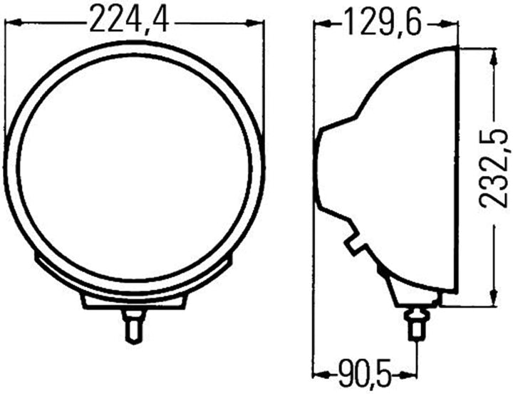 HELLA - Halogen-Fernscheinwerfer - Rallye 4000 Metal - 12V - rund - geschraubt - Flutlicht-Streusche