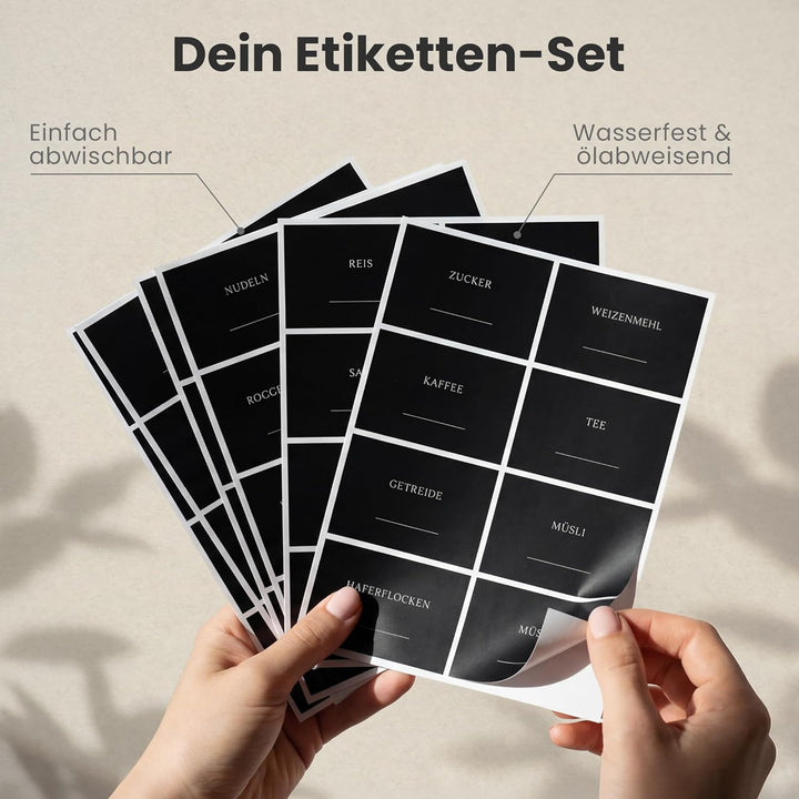 Lemontree Vorratsdosen mit Deckel Luftdicht – 3 Grössen (550/1200/ 1750 ml) – Stapelbare Aufbewahrun