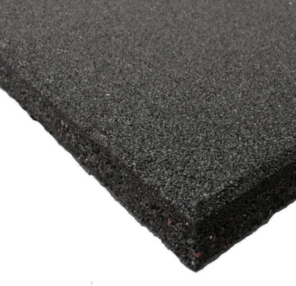 Vivol Fitness Bodenschutzmatte 100x100 cm Schwarz - 15mm Dicke - Feinkörnig - 3 verschiedene Dicken