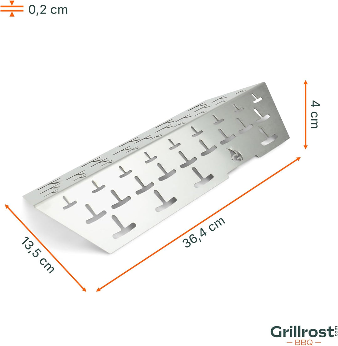 Grillrost.com Das Original Edelstahl Aromaschiene passend für Enders - Brennerabdeckung passend für