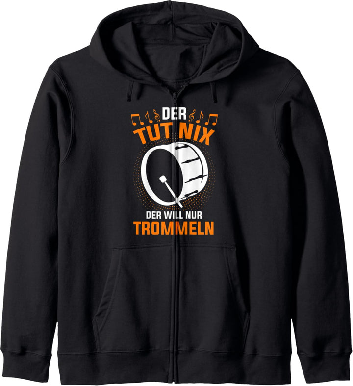 Trommel Drummer Drumsticks Rührtrommel Kapuzenjacke