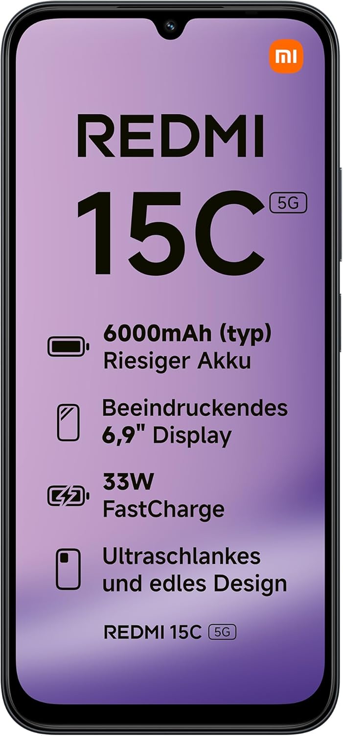 Xiaomi Redmi 15C 5G 4GB RAM 128GB Midnight Black