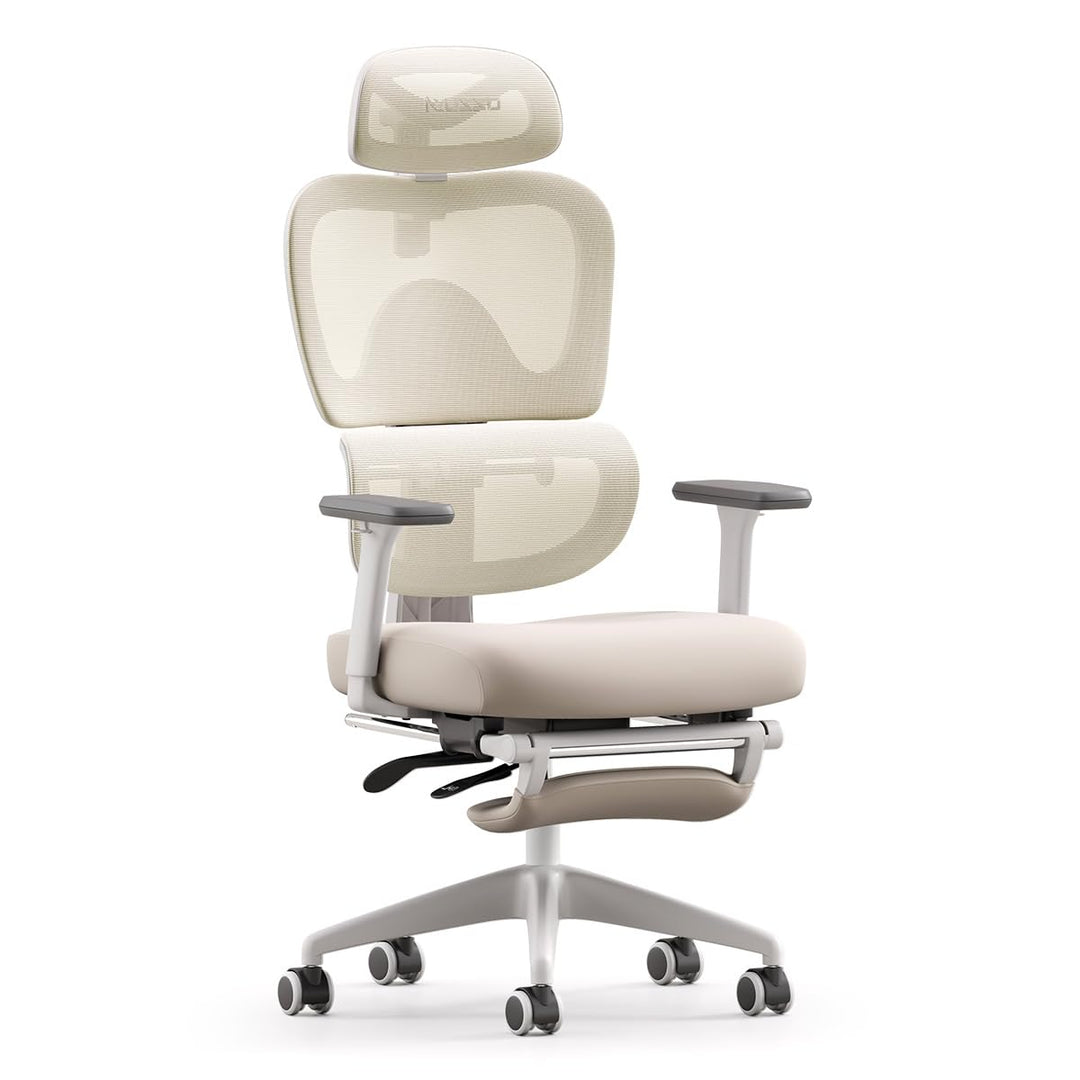 MUSSO E600SE Ergonomischer Bürostuhl, 3-stufig verstellbare Lendenwirbelsäule 3D-verstellbare Armleh