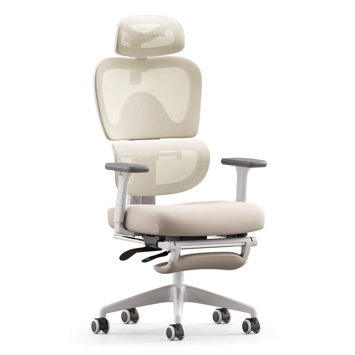 MUSSO E600SE Ergonomischer Bürostuhl, 3-stufig verstellbare Lendenwirbelsäule 3D-verstellbare Armleh