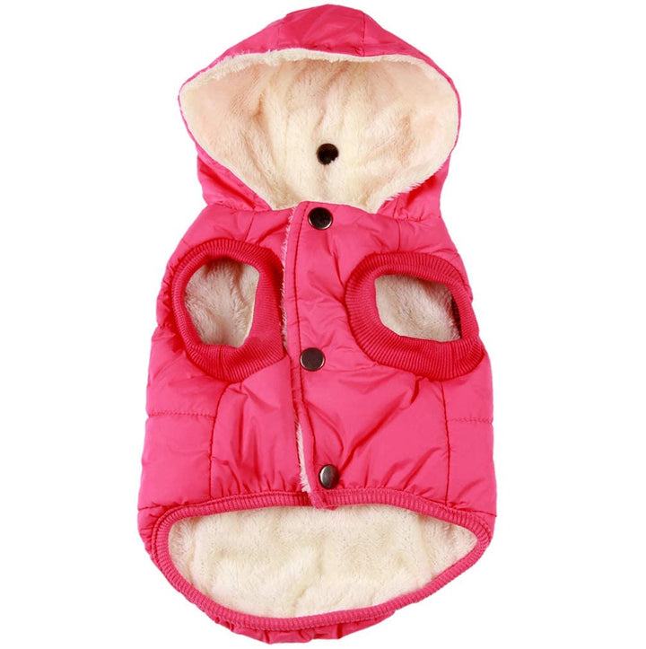 Hunde-Kapuzenpullover mit Fleece-Futter, extra warm, Grösse S, Rosa, Small (Pack of 1) rose