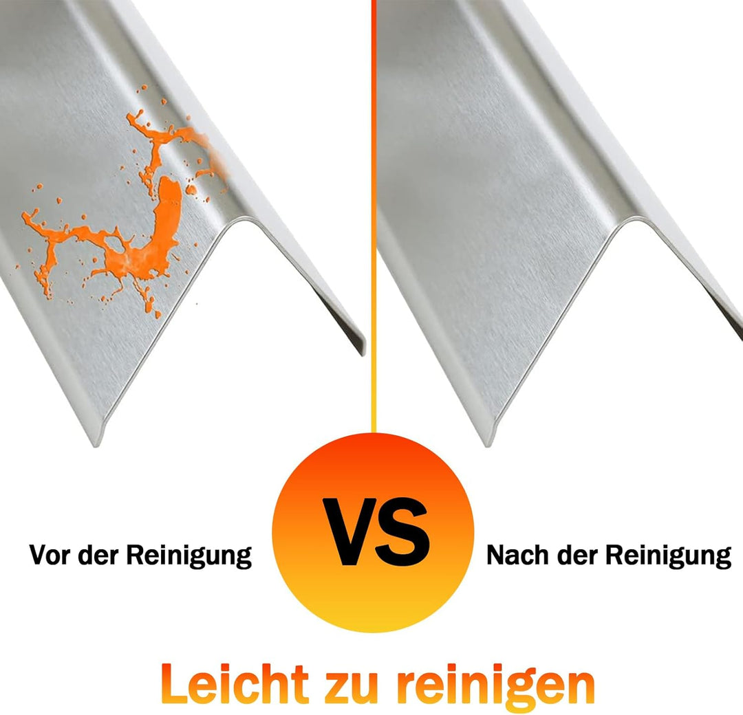 7636 Edelstahl Flavorizer Bars für Weber Spirit 300 Grill, 38,8CM Aromaschienen für Weber Spirit E31