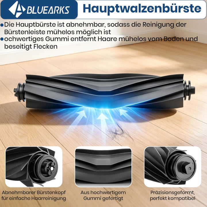 Bluearks 21 Stück Zubehör für Dreame L10s Pro Ultra Heat/X30 Ultra Saugroboter, Bestehend Aus 1 Haup