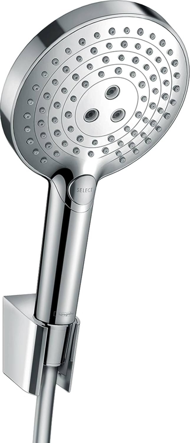 hansgrohe Raindance Select S 120 Duschhalterset inkl. Duschschlauch 1,25m, Chrom Chrom Set mit Braus