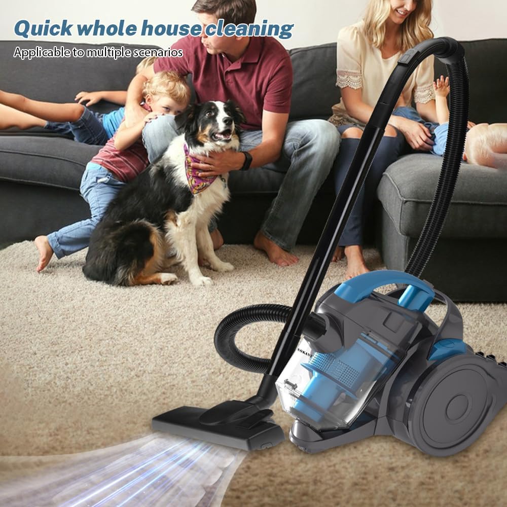 Beutelloser Staubsauger, 2000 W, beutelloser Staubsauger mit Kabel, Kapazität von 1,8 l, HEPA-Filtra