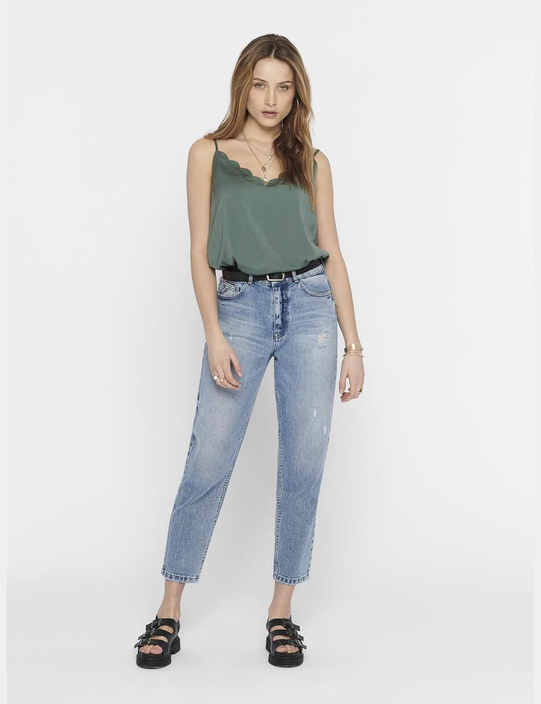 ONLY Female Top ONLDEBBIE Top Balsam Green 34, Balsam Green 34