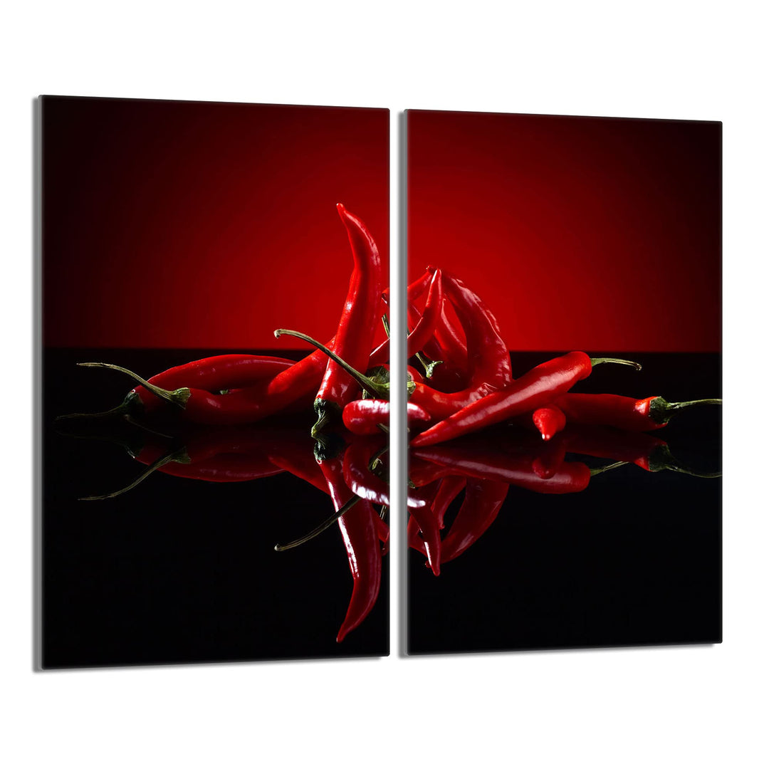 Herdabdeckplatten 2 Teilig 2x30x52 cm Ceranfeldabdeckung Küche Elektroherd Induktion Herdschutz Spri