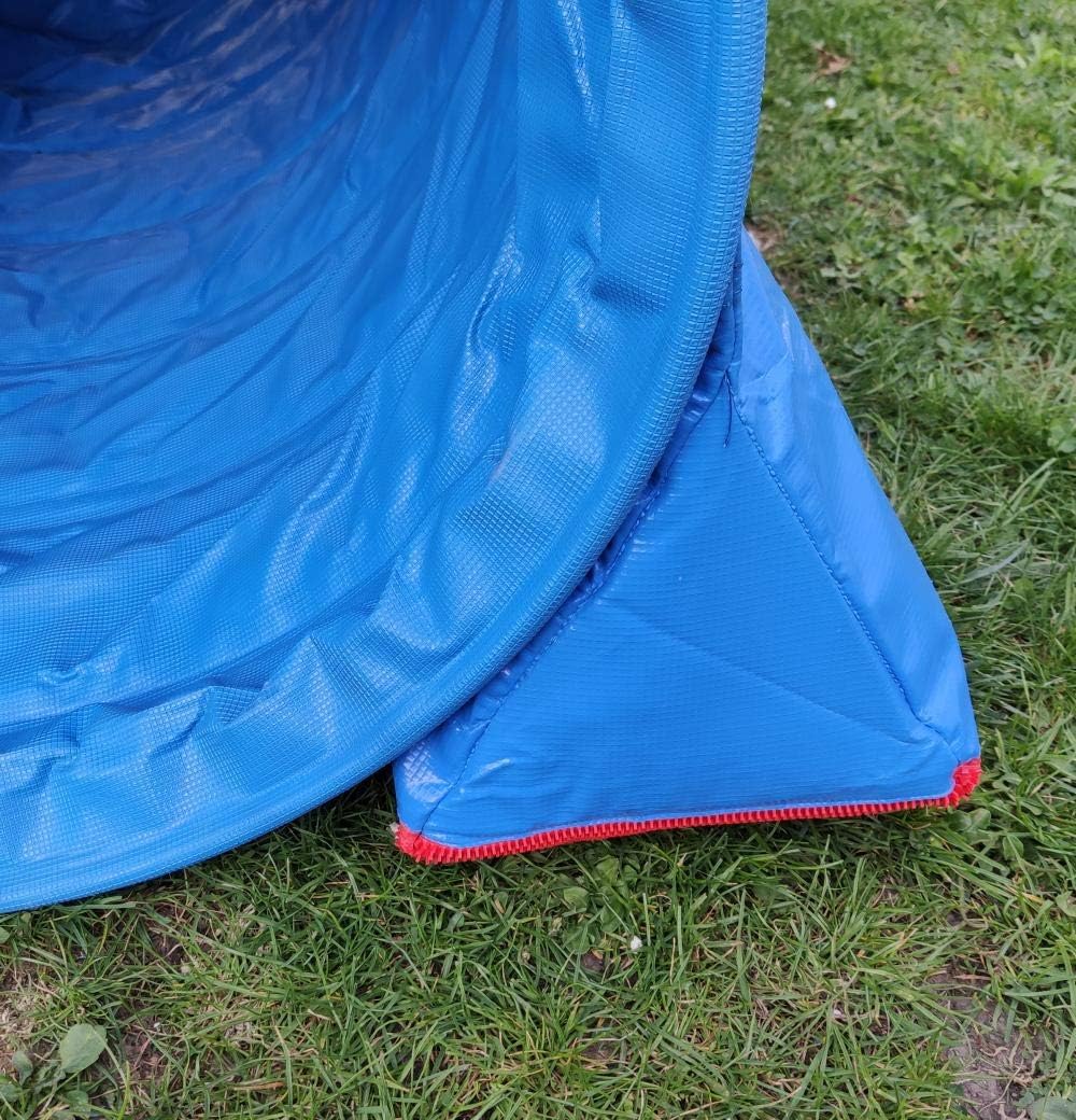 Callieway Premium Dog Agility Tunnel Sandsack - (2er Pack) blau mit Gumminoppen Stoppermatte für Agi