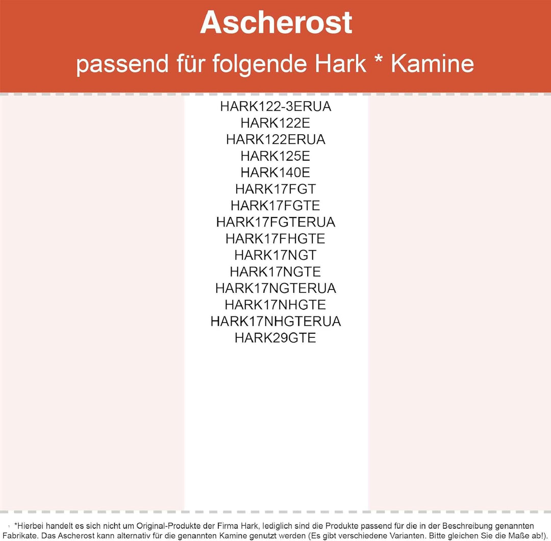 Kaminrost/Teerost Rund Ø 200 x 2 mm passend für Hark ** Kaminöfen inkl. Modellübersicht - Ascherost