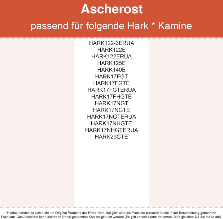 Kaminrost/Teerost Rund Ø 200 x 2 mm passend für Hark ** Kaminöfen inkl. Modellübersicht - Ascherost