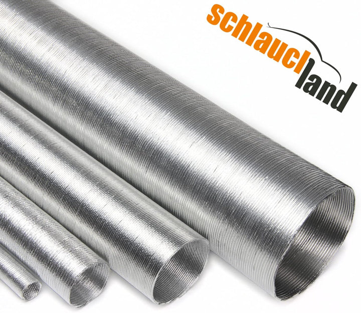 1 Stück | Alu Hitzeschutzrohr 1m ID-Ø 20mm alu-blank Hitzschutzschlauch | VIELE GRÖSSEN 10-100mm | S