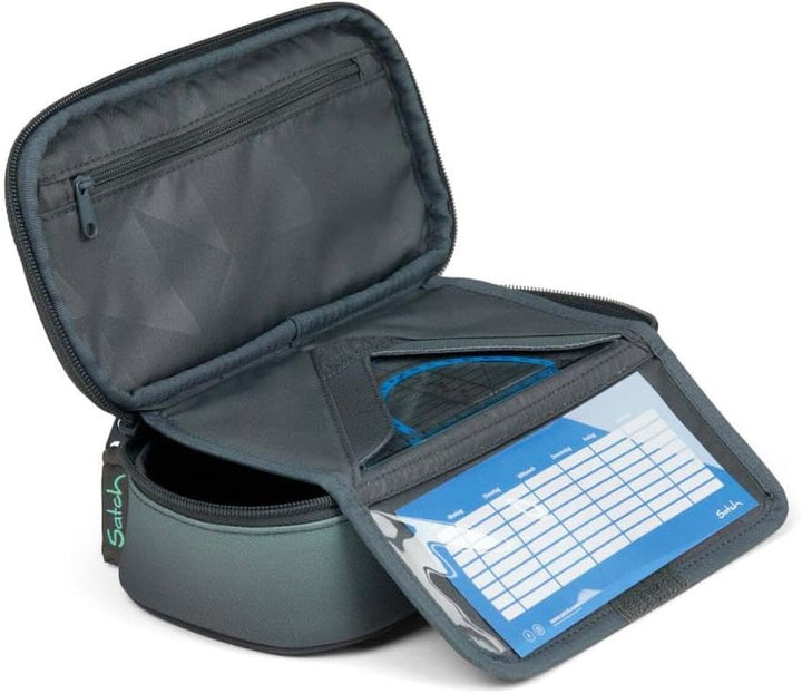 Satch Air Schulrucksack Set 3tlg. inkl. Schlamperbox und Sporttasche Deep Petrol, Deep Petrol