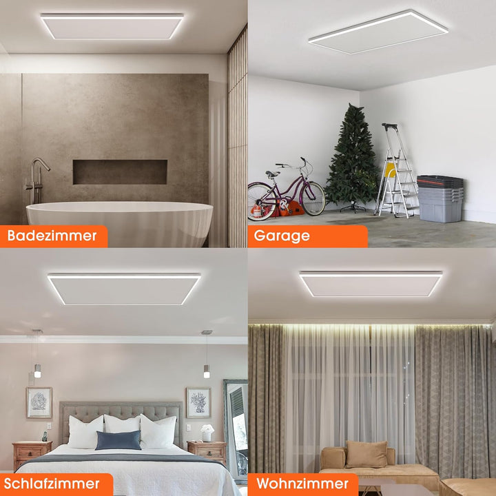 Deckenheizung Infrarot 840 Watt, Infrarotheizung Deckenmontage mit LED Beleuchtung, Infrarotheizung