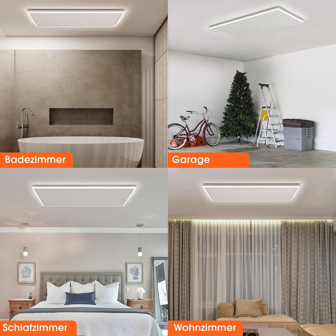 Infrarotheizung Decke mit Thermostat 400 Watt, Deckenheizung Infrarot mit LED Beleuchtung, Infraroth