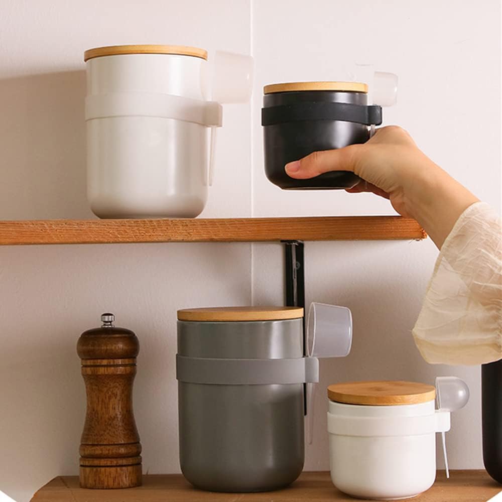 1000ml/34 oz Vorratsdosen Keramik, Teedose Kaffeedose mit Löffel und deckel, aufbewahrungsdosen küch