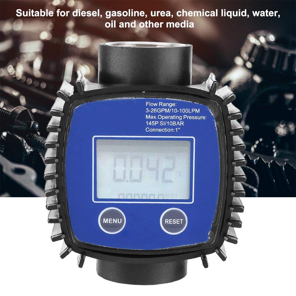 Durchflussmesser,Flow Meter Digitalanzeige Hohe Genauigkeit Wasser Durchflussmesser 1 Zoll Innengewi