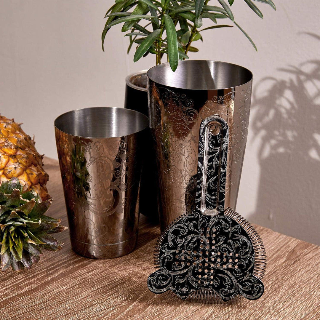 SKYFISH Cocktail Shaker Set - Ätzen Cocktail Shaker Kit in Geschenkbox 7, Cocktail Shaker Set 7-teil