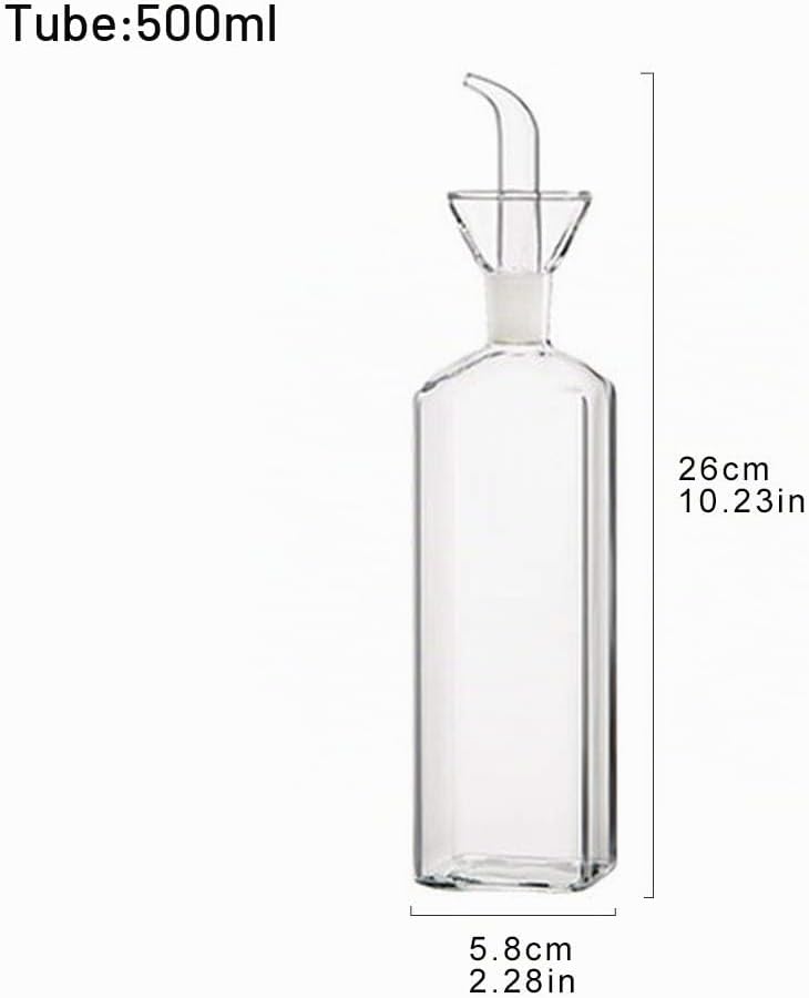 Ölflasche, Glasflasche, Olivenöl, Spender, Kochen, Öl, Essig, Messspender mit Ausguss, für Küche und