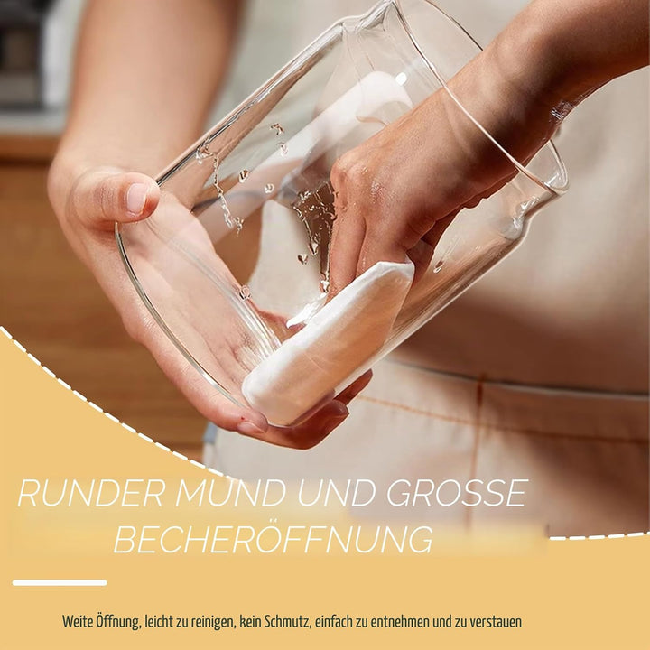 Lebensmittel Vorratsglas, 1200ml Luftdicht Glasbehälter, Glas Kaffeebohnenbehälter, mit ABS Deckel,