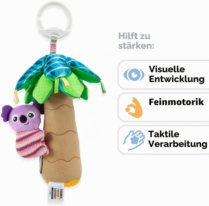 LAMAZE Walla Walla Koala, Clip on Go, Sensory, Pram and Pushchair Newborn Baby Toy with Multi-Colour