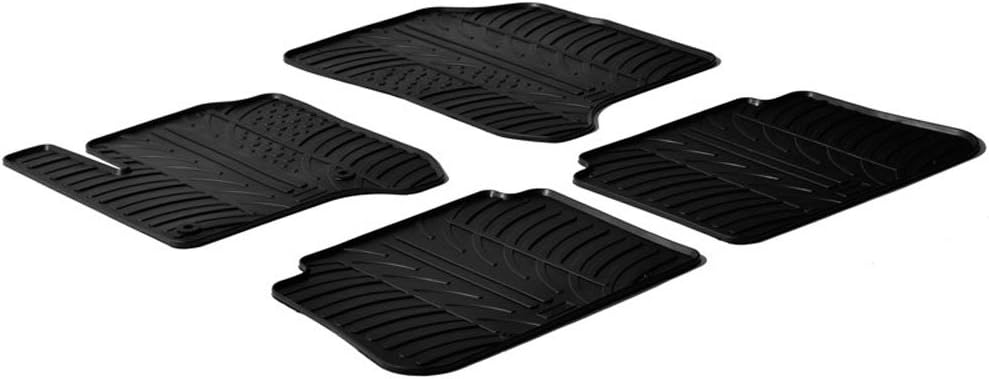 Gledring Satz Gummimatten kompatibel mit Citroen C3 Picasso 2009- (T Profil 4-teilig + Montage-clips