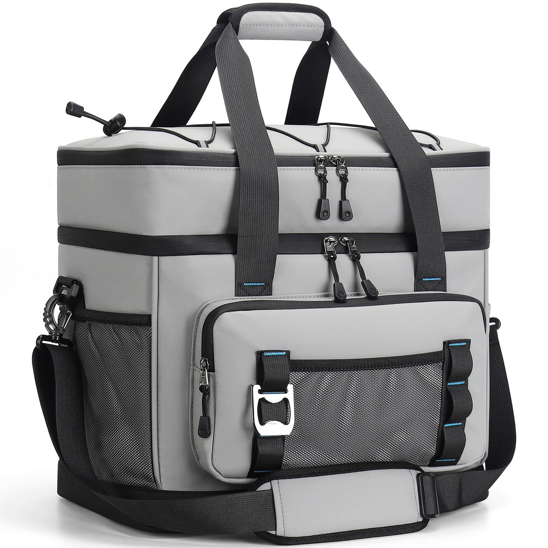 Kühltasche, 40L Grosse Kühlbox Faltbar, Wasserdichte Doppelwand Thermotasche Isolierte Picknicktasch