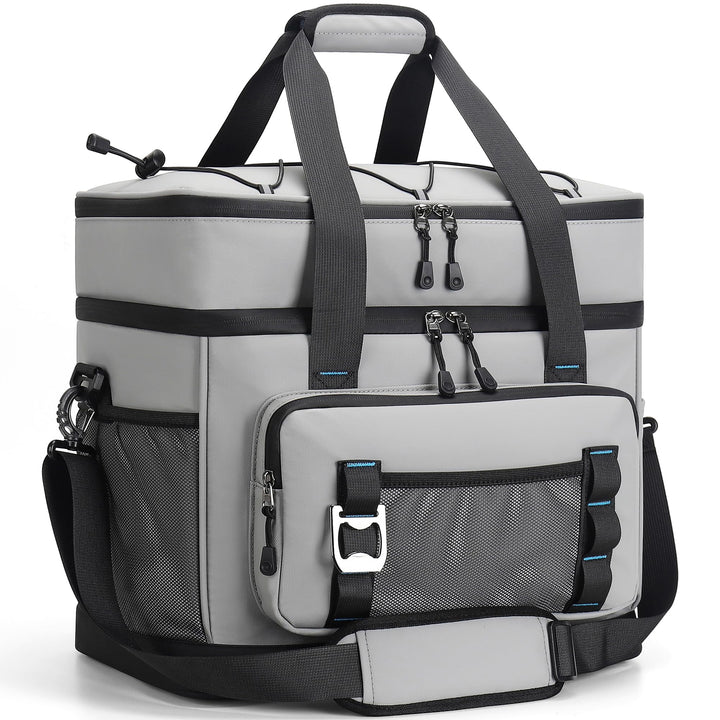 Kühltasche, 40L Grosse Kühlbox Faltbar, Wasserdichte Doppelwand Thermotasche Isolierte Picknicktasch