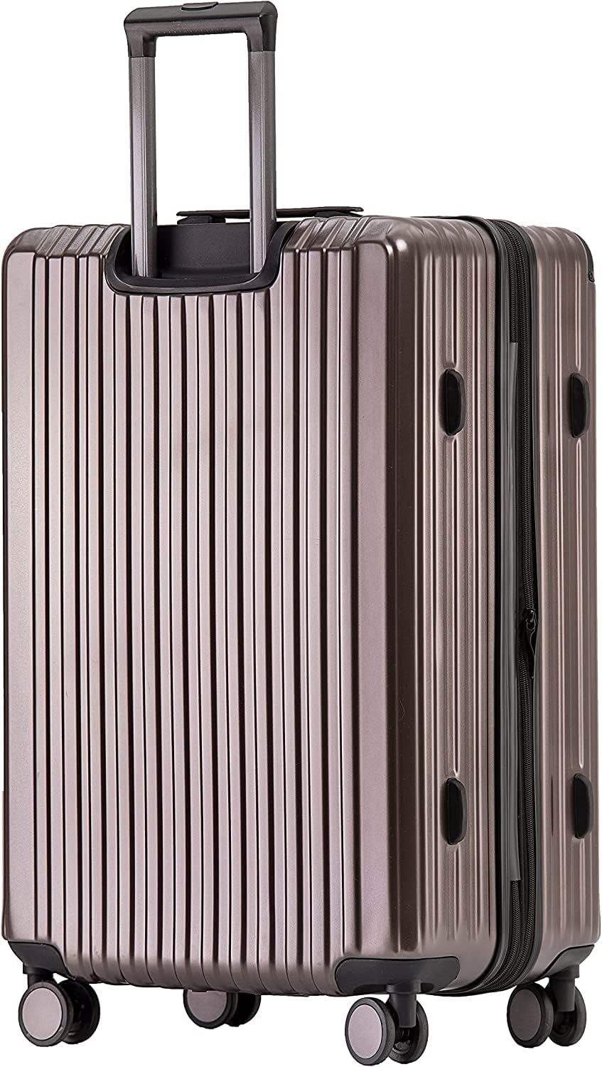 Münicase M816 TSA-Schloss Koffer Reisekoffer Trolley Kofferset Hardschale Boardcase (Coffee, Grosser