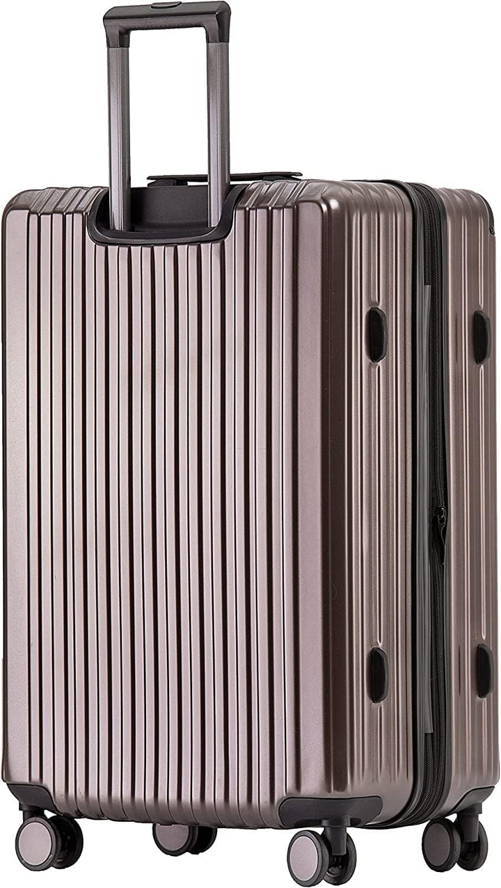 Münicase M816 TSA-Schloss Koffer Reisekoffer Trolley Kofferset Hardschale Boardcase (Coffee, Grosser