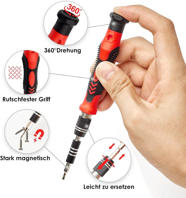 SHARDEN Feinmechaniker Schraubendreher Set, 122 in 1 Mini Präzisions Werkzeug Kit mit Torx T2 T5 T6