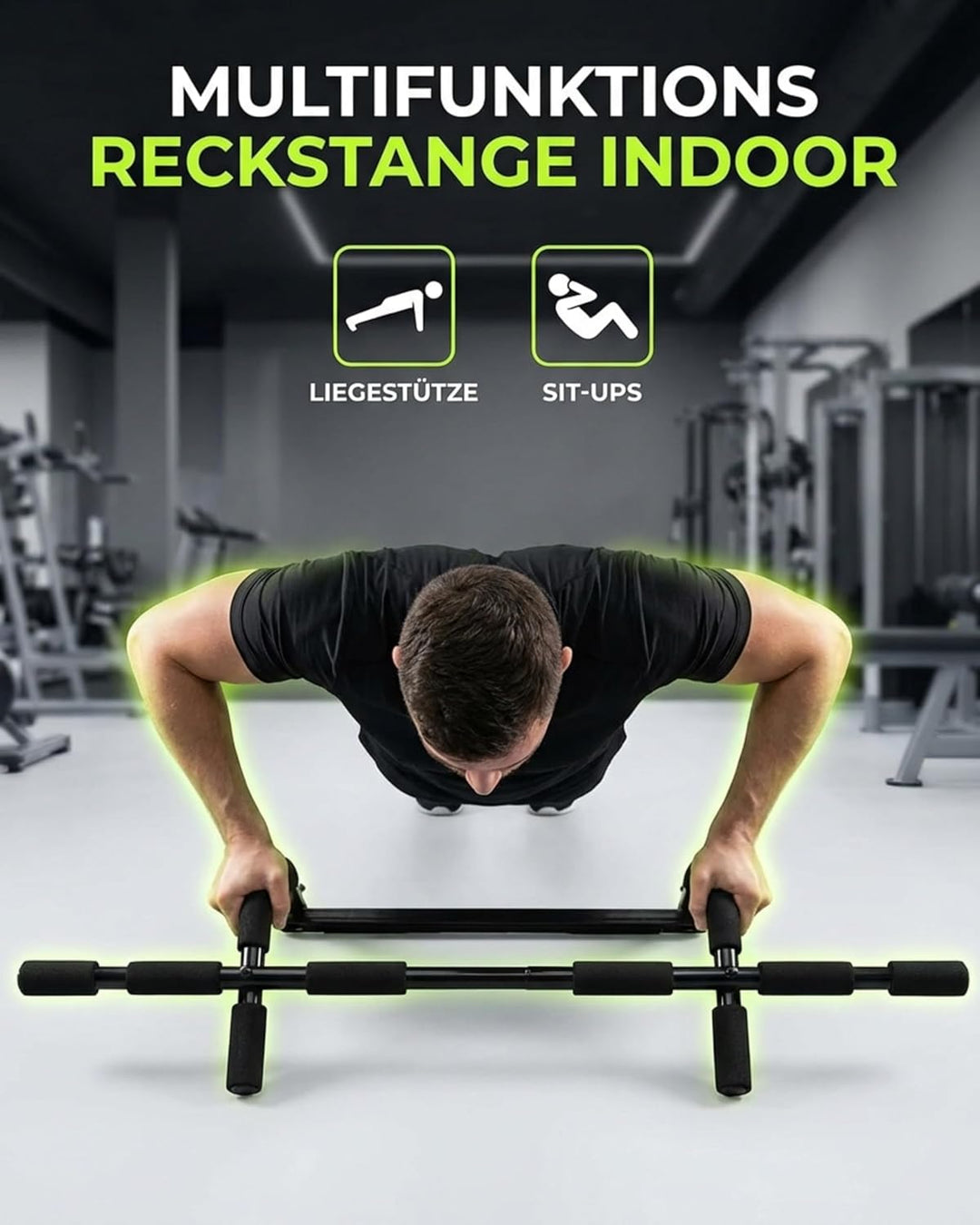 TOOLZ Chin Up Bar – Klimmzugstange für Zuhause – Multifunktionstrainer für Sit-ups, Press-ups & Chin